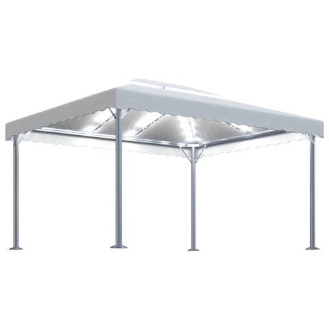 ALTANA ZE SZNUREM LAMPEK LED 400X300CM KREMOWA ALUMINIUM