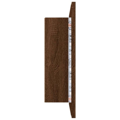 SZAFKA ŁAZIENKOWA Z LUSTREM BRĄZOWY DĄB 60X12X45CM