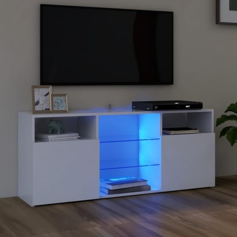 SZAFKA TV Z OŚWIETLENIEM LED BIAŁA 120X30X50CM