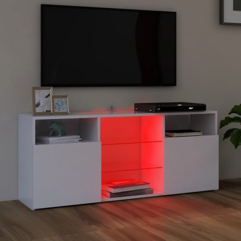 SZAFKA TV Z OŚWIETLENIEM LED BIAŁA 120X30X50CM