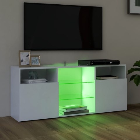 SZAFKA TV Z OŚWIETLENIEM LED BIAŁA 120X30X50CM