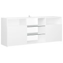 SZAFKA TV Z OŚWIETLENIEM LED BIAŁA 120X30X50CM