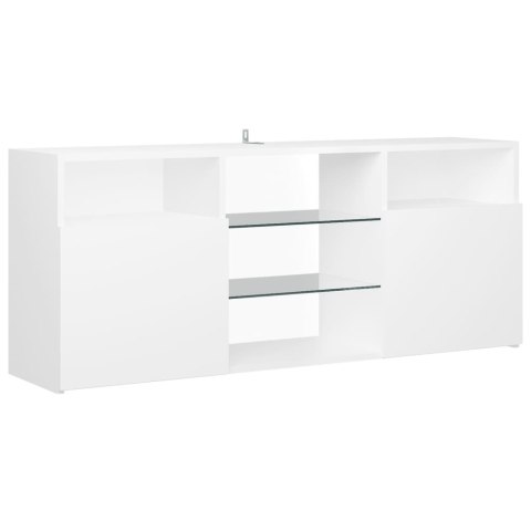 SZAFKA TV Z OŚWIETLENIEM LED BIAŁA 120X30X50CM