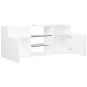 SZAFKA TV Z OŚWIETLENIEM LED BIAŁA 120X30X50CM