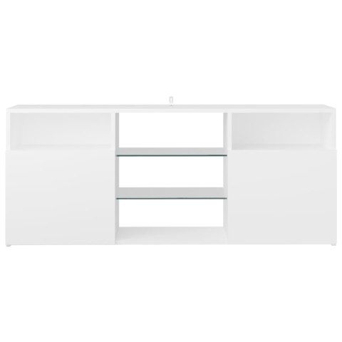 SZAFKA TV Z OŚWIETLENIEM LED BIAŁA 120X30X50CM