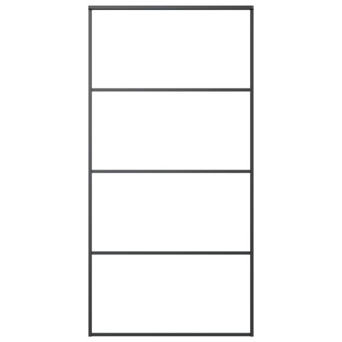 DRZWI PRZESUWNE,SZKŁO ESG I ALUMINIUM 102,5X205CM CZARNE