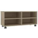 SZAFKA POD TV Z KÓŁKAMI DĄB SONOMA 90X35X35