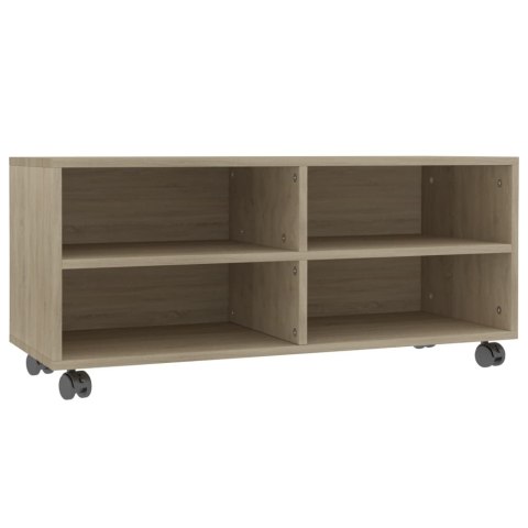 SZAFKA POD TV Z KÓŁKAMI DĄB SONOMA 90X35X35