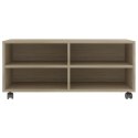 SZAFKA POD TV Z KÓŁKAMI DĄB SONOMA 90X35X35