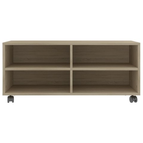 SZAFKA POD TV Z KÓŁKAMI DĄB SONOMA 90X35X35