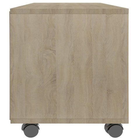 SZAFKA POD TV Z KÓŁKAMI DĄB SONOMA 90X35X35