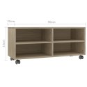 SZAFKA POD TV Z KÓŁKAMI DĄB SONOMA 90X35X35