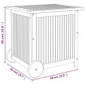 OGRODOWY POJEMNIK NA KÓŁKACH 60X50X58CM DREWNO AKACJOWE