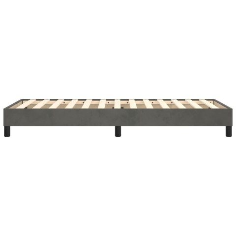 ŁÓŻKO KONTYNENTALNE CIEMNOSZARE AKSAMIT 80X200CM