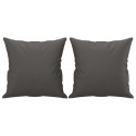 PODUSZKI OZDOBNE 2 SZT SZARY 40X40CM SKÓRA