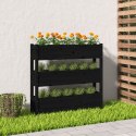 DONICA CZARNA 112X25X104,5CM DREWNO SOSNOWE
