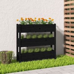 DONICA CZARNA 112X25X104,5CM DREWNO SOSNOWE