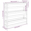 DONICA CZARNA 112X25X104,5CM DREWNO SOSNOWE