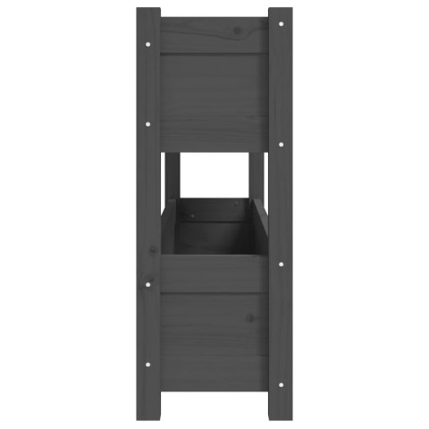 DONICA SZARA 112X25X66CM DREWNO SOSNOWE