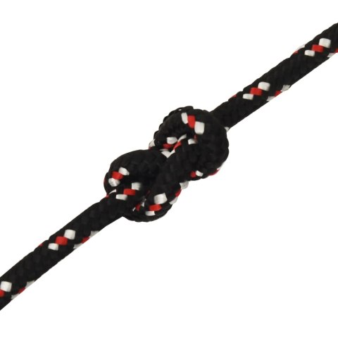 LINKA ŻEGLARSKA CZARNA 14MM 100M POLIPROPYLEN