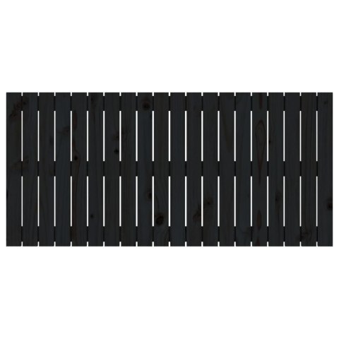 WEZGŁOWIE ŁÓŻKA CZARNE 1275X3X60CM DREWNO SOSNOWE