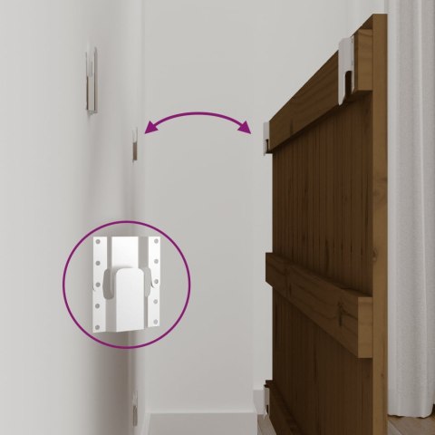 WEZGŁOWIE ŁÓŻKA MIODOWY BRĄZ 955X3X60CM DREWNO SOSNOWE