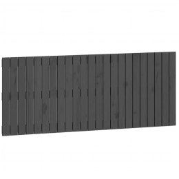 WEZGŁOWIE ŁÓŻKA SZARE 147X3X60CM DREWNO SOSNOWE