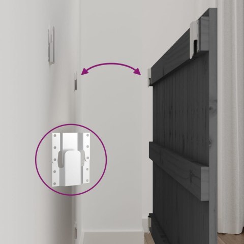 WEZGŁOWIE ŁÓŻKA SZARE 955X3X60CM DREWNO SOSNOWE