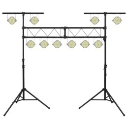 STATYW OŚWIETLENIOWY CZARNY 338X115X(180-300)CM STALOWY