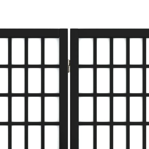 SKŁADANY PARAWAN 5-PANELOWY STYL JAPOŃSKI 200X170CM CZARNY