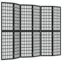 SKŁADANY PARAWAN 6-PANELOWY STYL JAPOŃSKI 240X170CM CZARNY