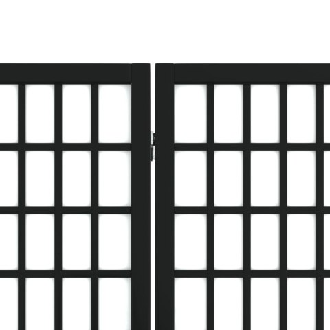 SKŁADANY PARAWAN 6-PANELOWY STYL JAPOŃSKI 240X170CM CZARNY