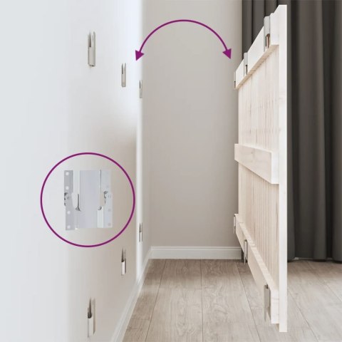 WEZGŁOWIE ŁÓŻKA BIAŁE 166X3X60CM DREWNO SOSNOWE