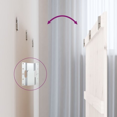 WEZGŁOWIE ŁÓŻKA BIAŁE 166X3X90CM DREWNO SOSNOWE