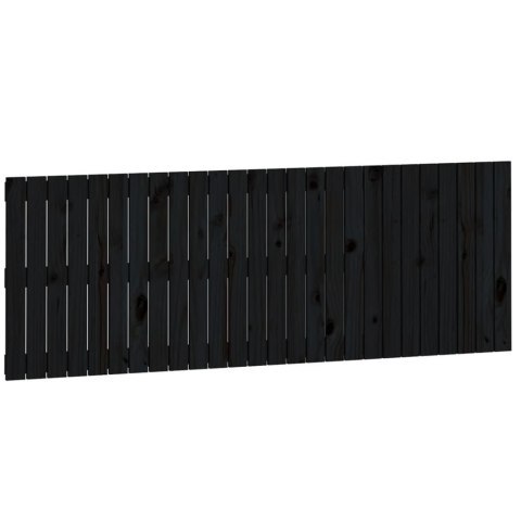 WEZGŁOWIE ŁÓŻKA CZARNE 166X3X60CM DREWNO SOSNOWE