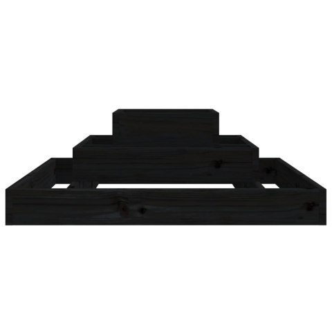 DONICA CZARNA 80X80X27CM DREWNO SOSNOWE