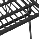 KRZESŁA OGRODOWE 2SZT CZARNE RATTAN METAL