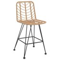 STOŁKI BAROWE 2 SZT 45X56X103,5CM PE RATTAN I STAL