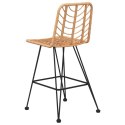 STOŁKI BAROWE 2 SZT 45X56X103,5CM PE RATTAN I STAL