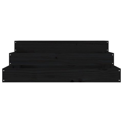 DONICA CZARNA 78X78X27CM DREWNO SOSNOWE