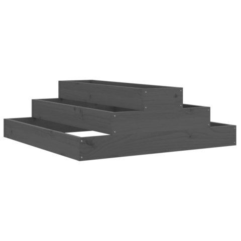 DONICA SZARA 80X80X27CM DREWNO SOSNOWE