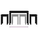 STOLIKI WSUWANE POD SIEBIE 3SZT CZARNE DREWNO SOSNOWE