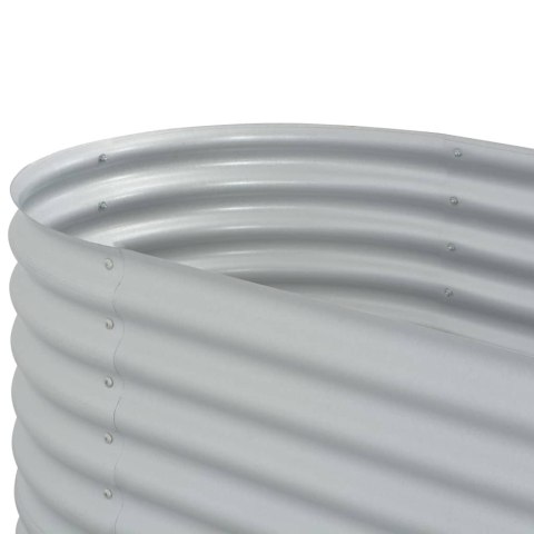 PODWYŻSZONA DONICA Z GALWANIZOWANEJ STALI 240X80X81CM SREBRNA