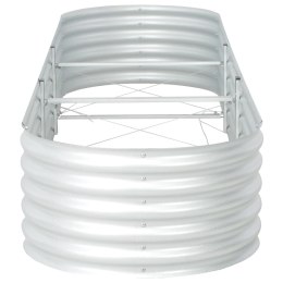 PODWYŻSZONA DONICA Z GALWANIZOWANEJ STALI 320X80X44CM SREBRNA