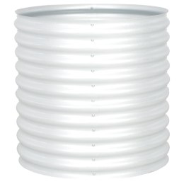 PODWYŻSZONA DONICA Z GALWANIZOWANEJ STALI 80X80X81CM SREBRNA