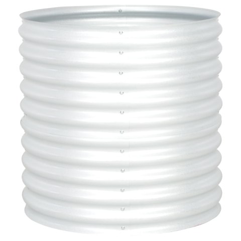 PODWYŻSZONA DONICA Z GALWANIZOWANEJ STALI 80X80X81CM SREBRNA