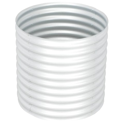 PODWYŻSZONA DONICA Z GALWANIZOWANEJ STALI 80X80X81CM SREBRNA