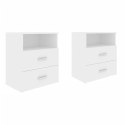 SZAFKI NOCNE 2 SZT. BIAŁE 50X32X60CM