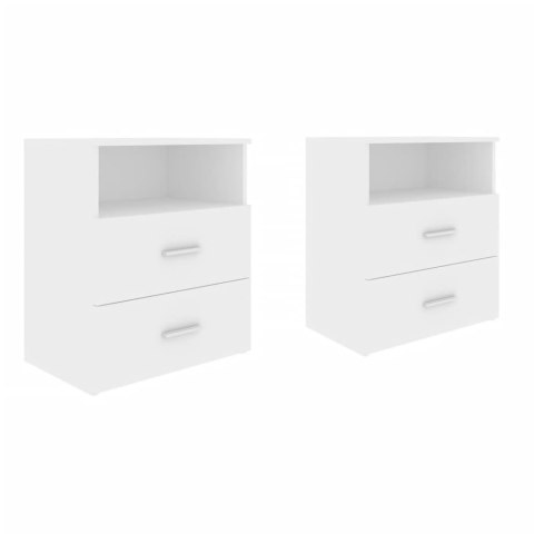 SZAFKI NOCNE 2 SZT. BIAŁE 50X32X60CM