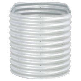 PODWYŻSZONA DONICA Z GALWANIZOWANEJ STALI 160X80X81CM SREBRNA